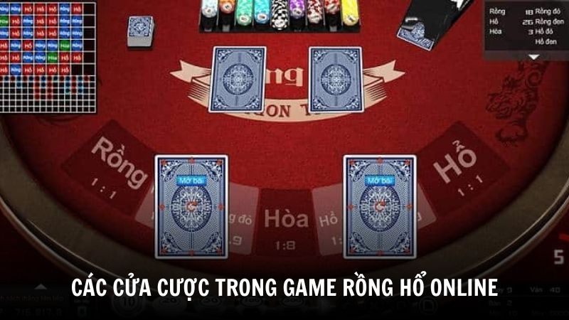 Các cửa cược trong game Rồng Hổ trực tuyến